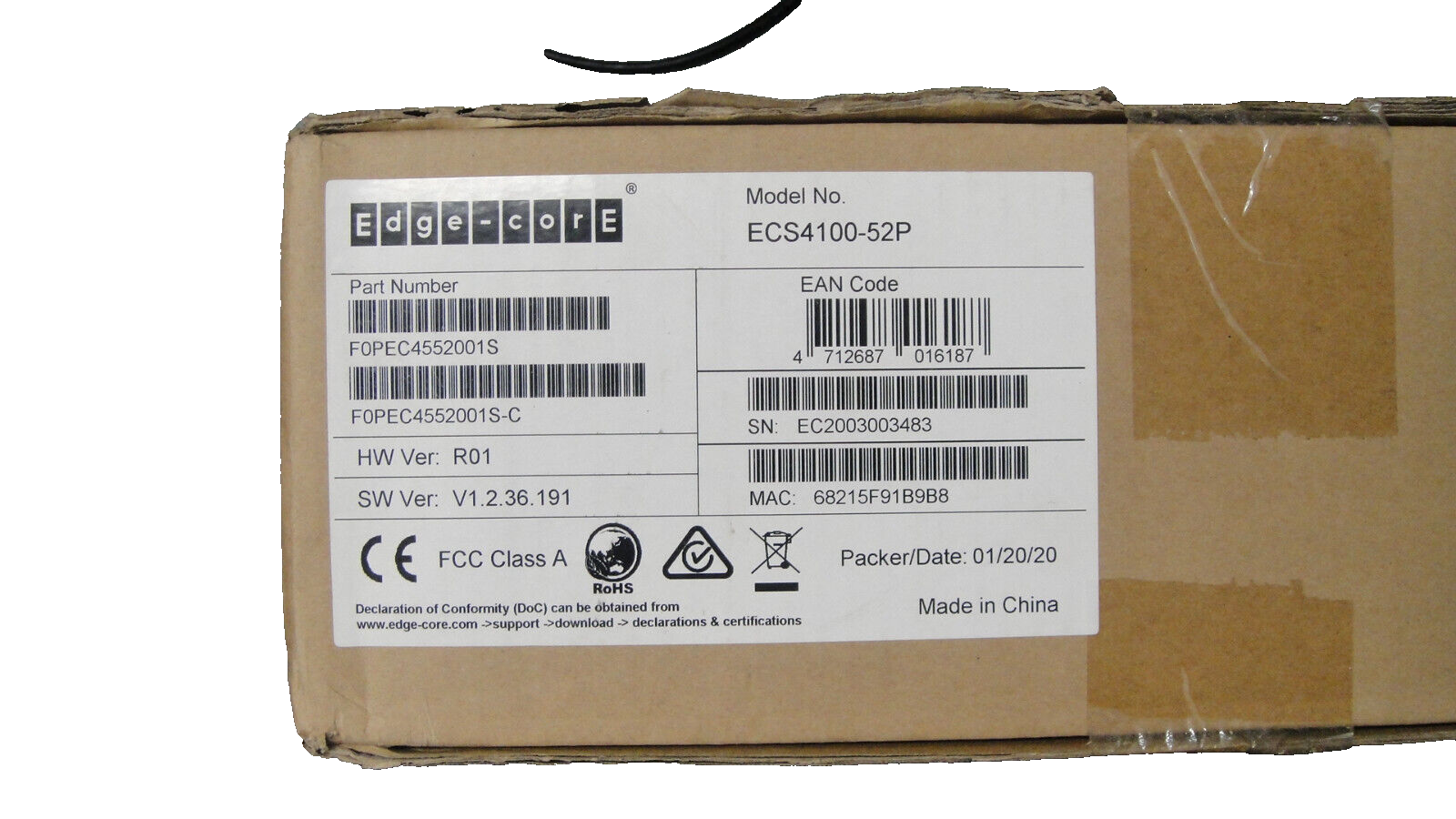 Edge-Core ECS4100-52P Ethernet Switch Brand New