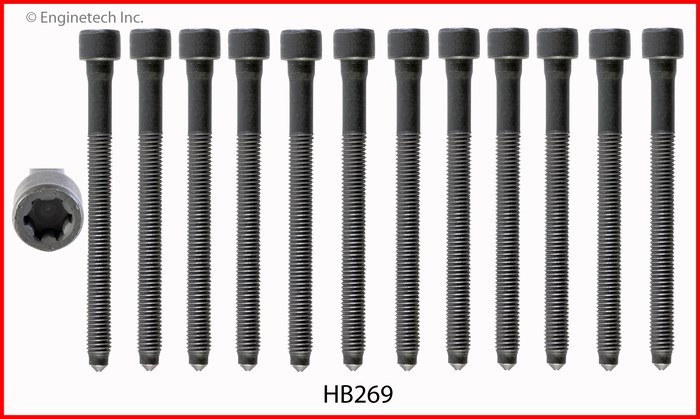 Enginetech HB269 Engine Head Bolt Set for Volkswagen Jetta, Beetle, and Rabbit