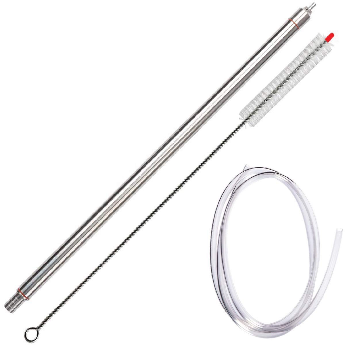 Professional 14" Stainless Steel Spring-Loaded Bottle Filler #17836, Metalic