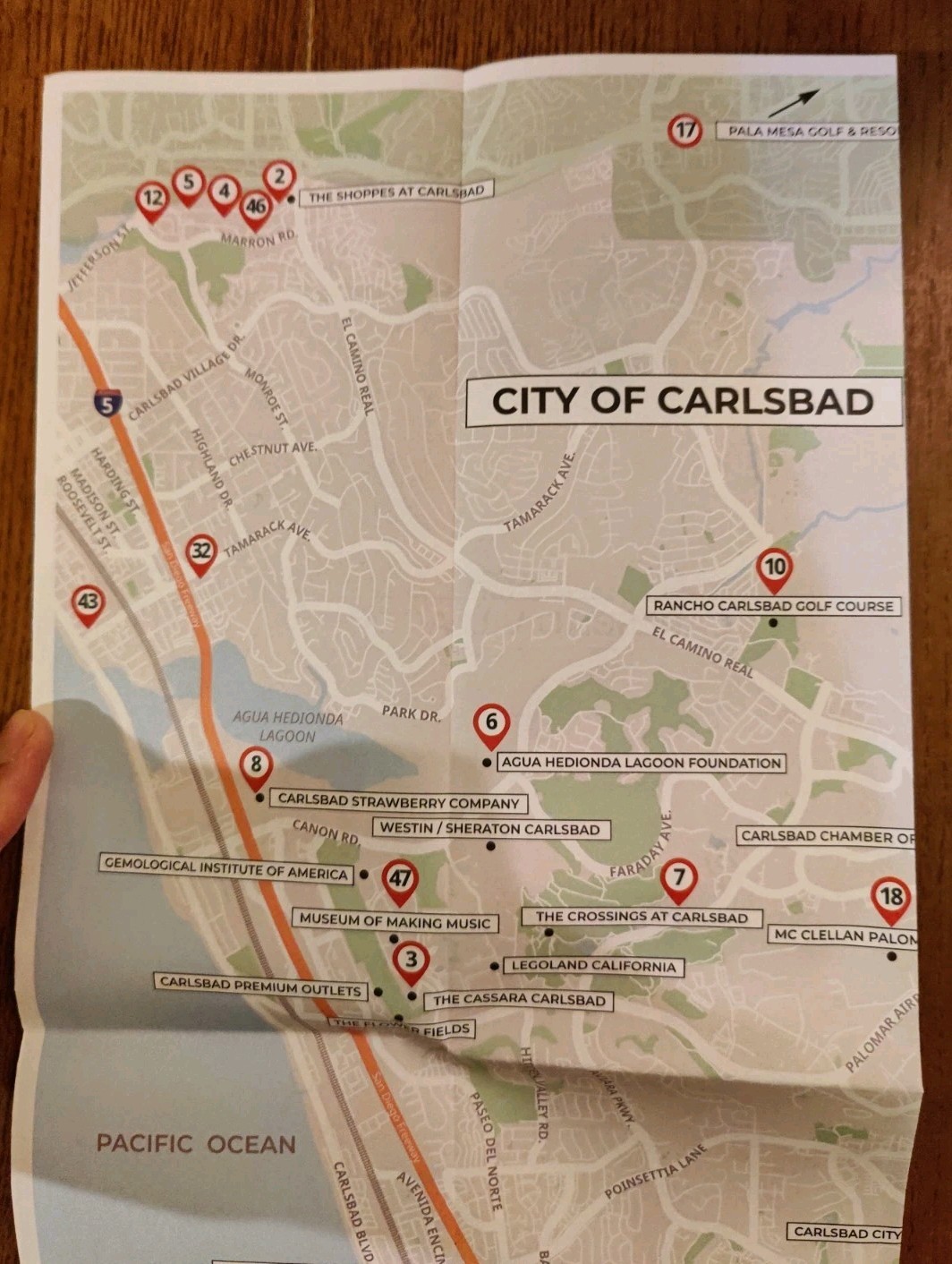 Carlsbad City Map/Visitor Guide, California