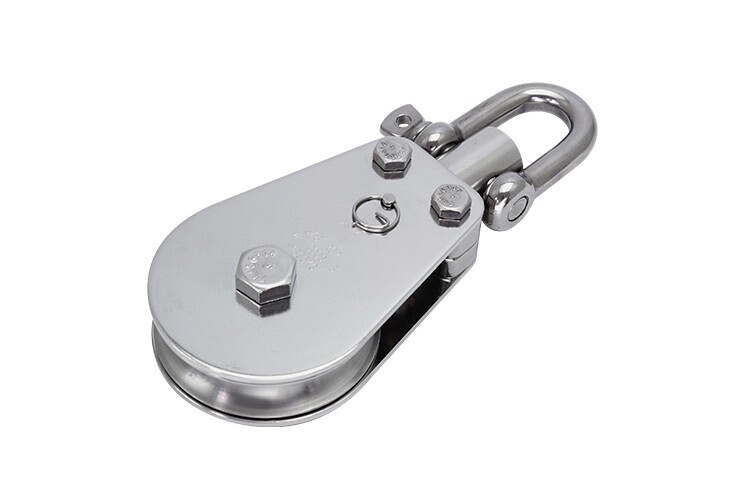 PULL-PRO D SHACKLE BLOCK, 1" R, 5.0", BB, 316 SS