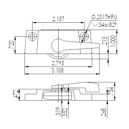 Window Lock / Sash Lock 3290BLACK