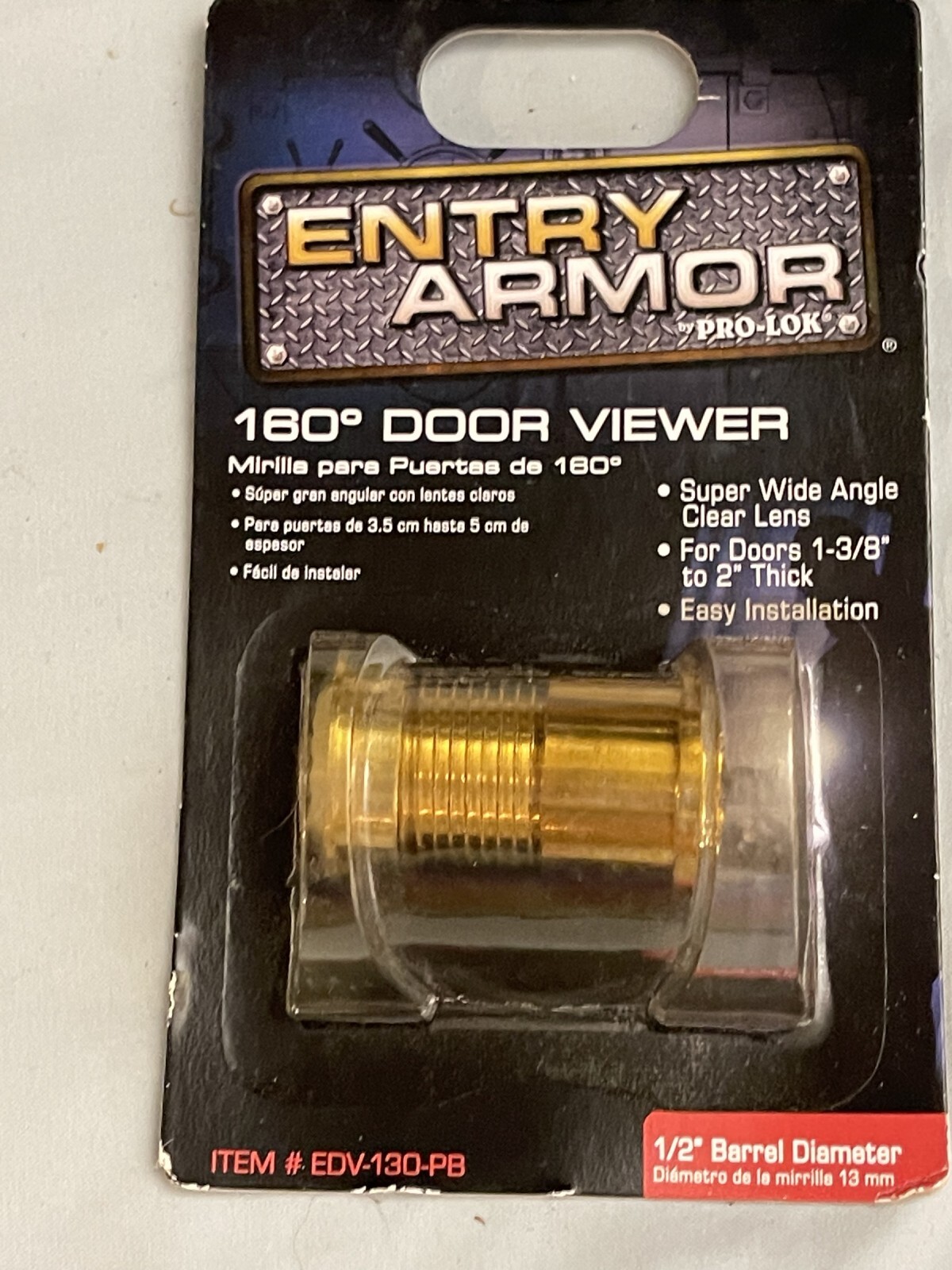Entry Armor 180 Degree Door Viewer Brass