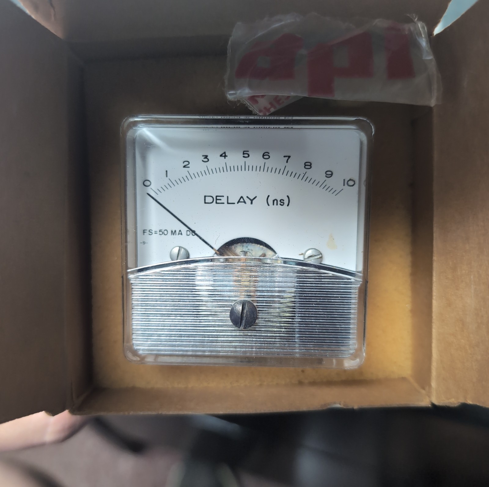 API Instruments 20-5613-000 Shielded Panel Meter 0-10 Delay ns 50mA DC NOS Box
