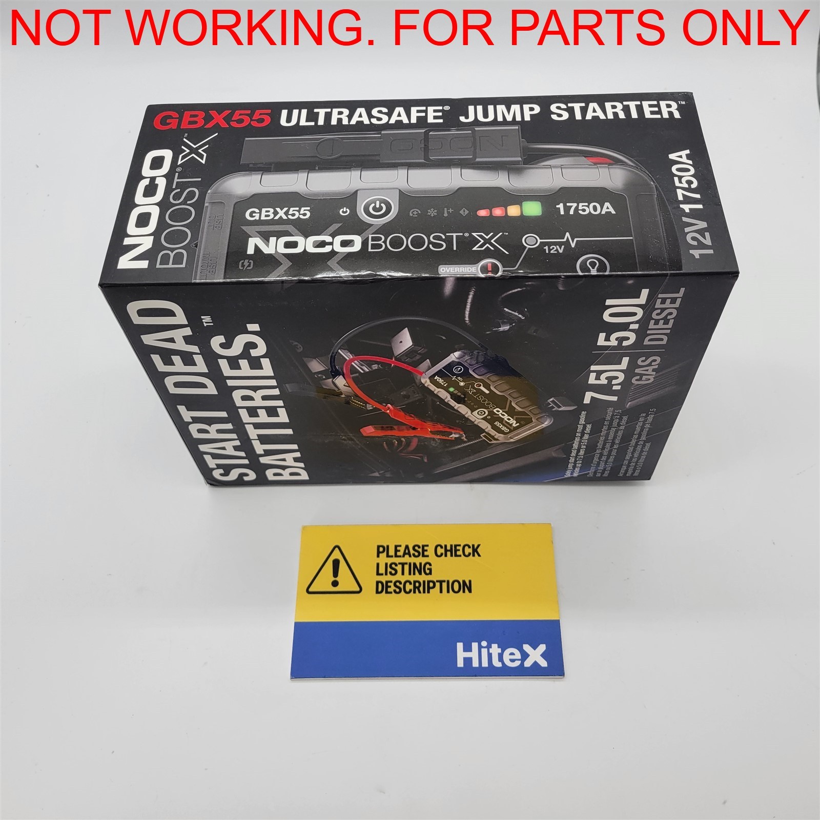 NOCO Boost X GBX55: 1750A UltraSafe Jump Starter – 12V [GBX55] -NOT WORKING-