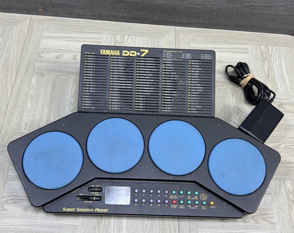 Yamaha DD-7 Digital Drum Machine w/ AC Adapter Tested Working Vintage