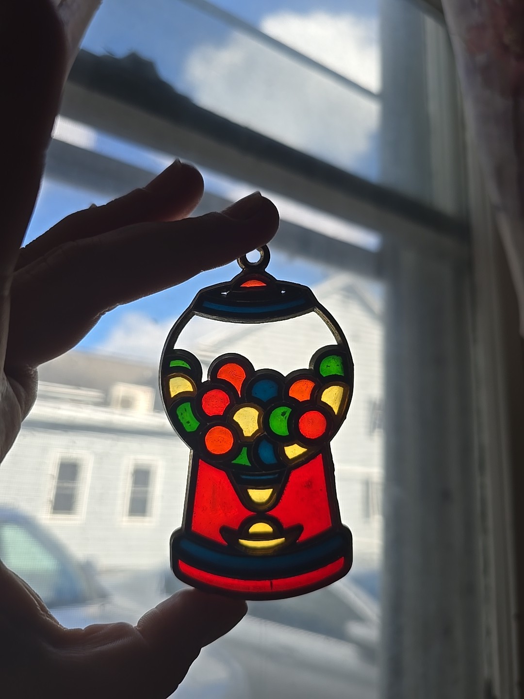 Retro Gumball Machine Sun Catcher Window Hanging 80s Vibes