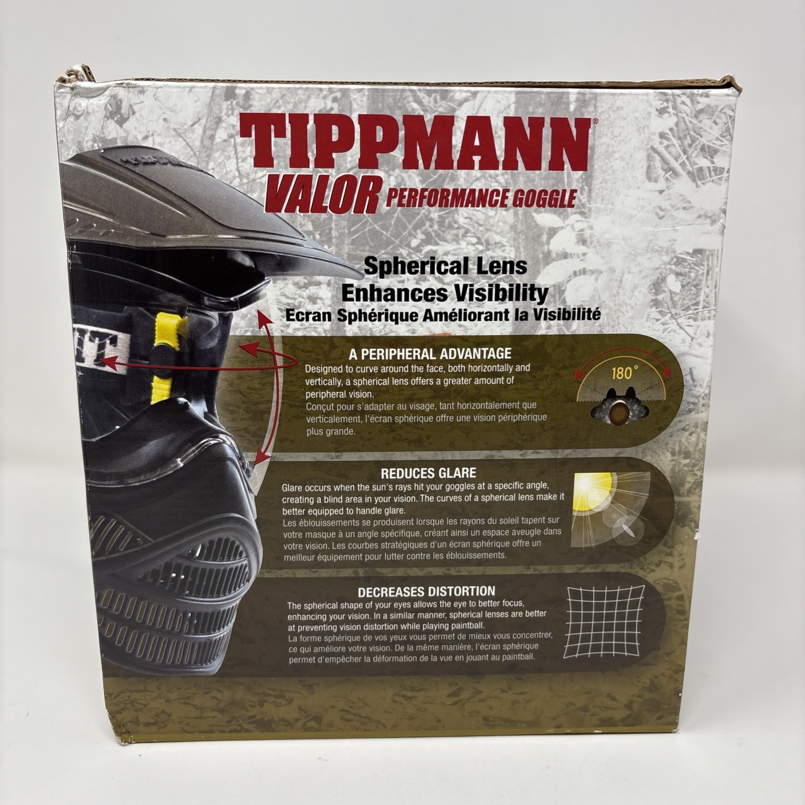 Tippmann Valor Paintball Goggle Anti-fog Face Mask Black New In Box