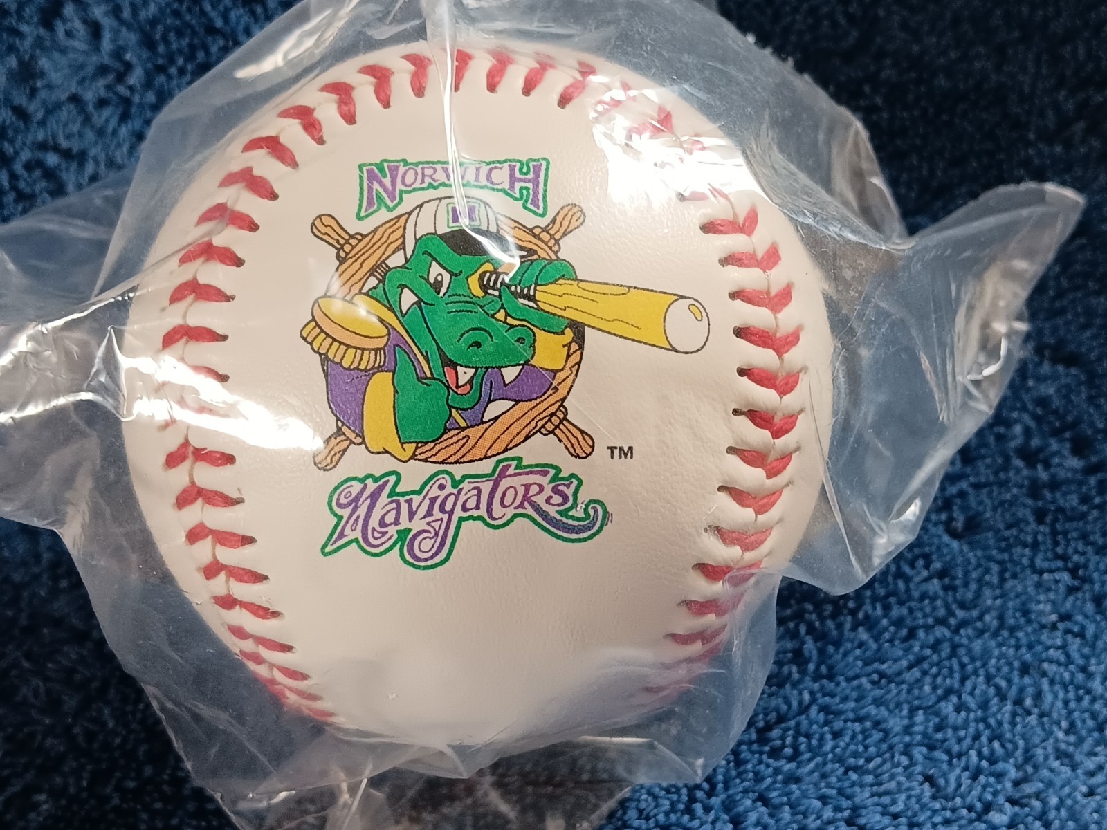 Norwich Navigators Logo BULLETIN NEWSPAPER CT Baseball NEW NOS Bag BALL SEALED