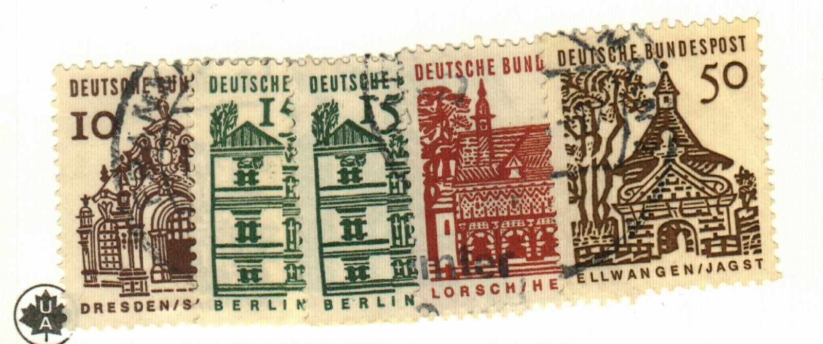 Germany #903, 904 (2 copies), 905, 909 used