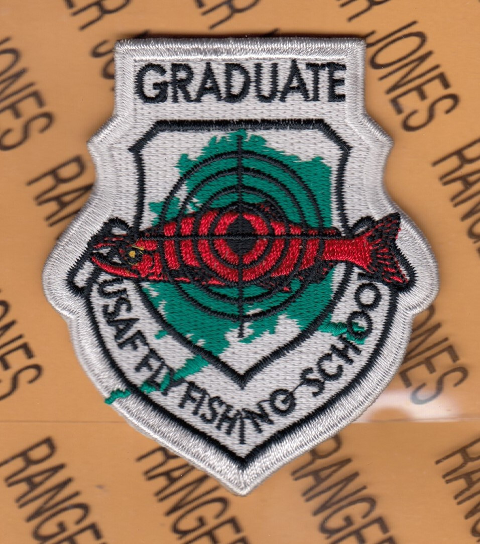 USAF Air Force Graduate Fly Fishing School Alaska RFA 3" patch c/e