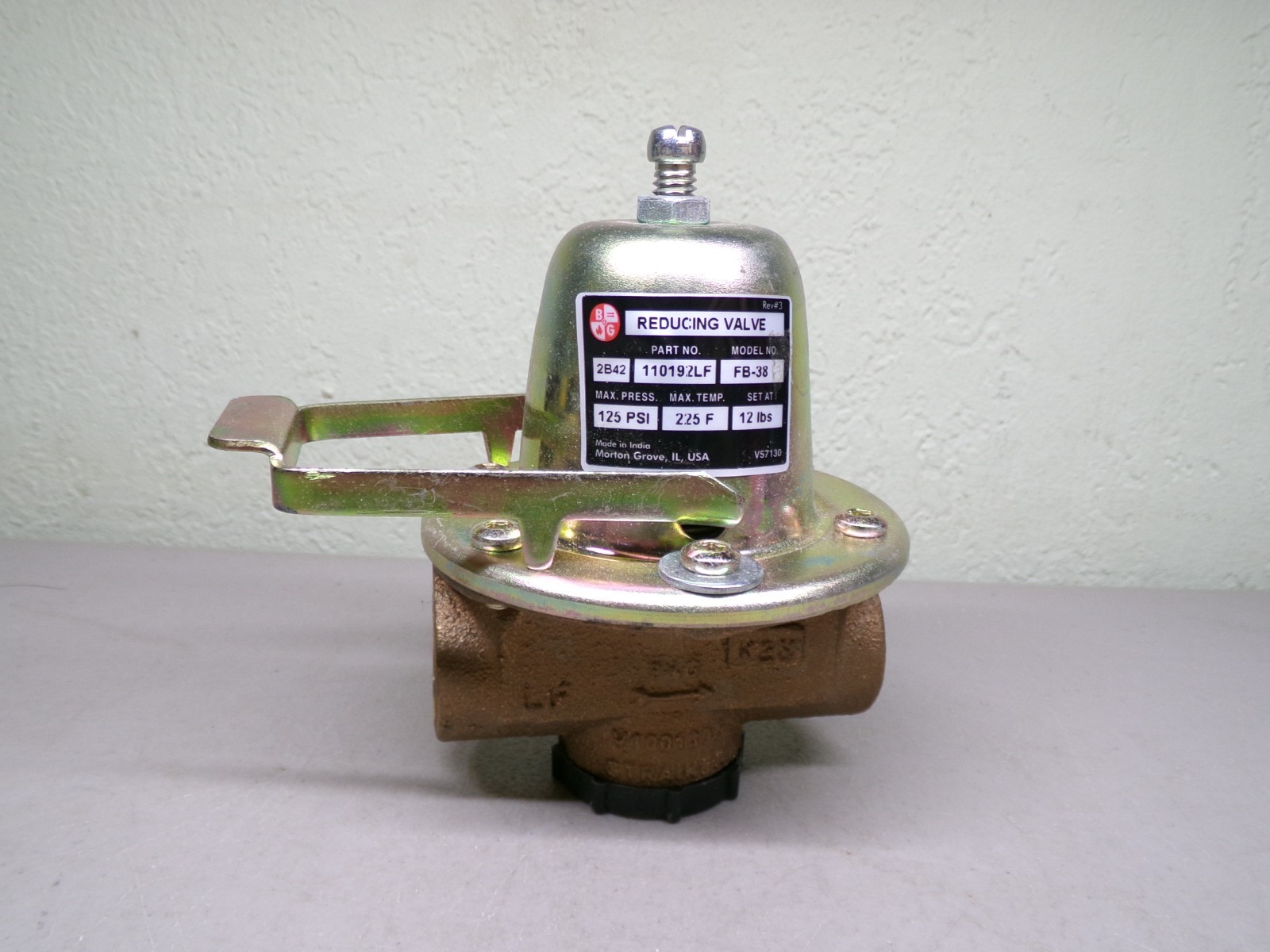 BELL & GOSSETT 110192LF REDUCING VALVE FB-38 1/2"NPT BRASS