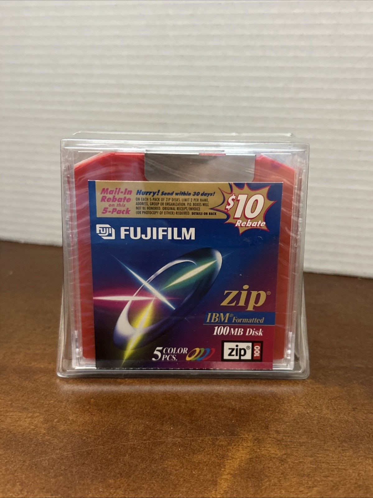 NEW Lot of 5 - FujiFilm 100 MB IBM Formatted Disk Zip Drive Fuji Film SEALED