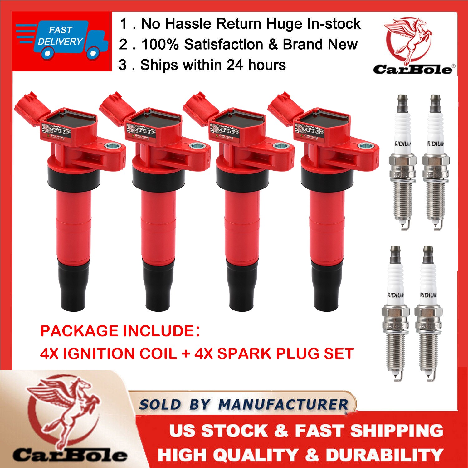 UF611 Ignition Coil Bobina Spark Plug For Hyundai Santa Tucson Kia Forte Optima