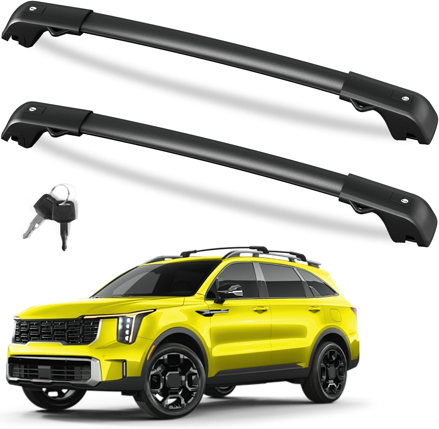 FengYu 300lbs Lockable Roof Rack Cross Bars Kia Sorento X-Line X-Pro #R022