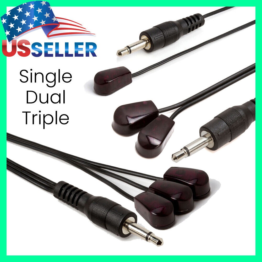 IR Emitter Extender Cable 10 Feet 3.5 mm Stick-On Infrared Mini Blink Eye Cord