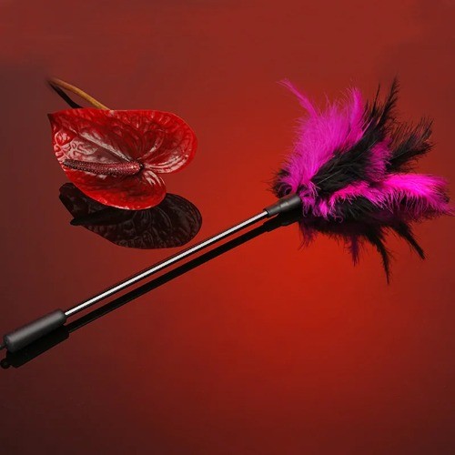 40CM Feather Paddles,,Pu Leather Whip Spanking Flogger Role Play Horse Riding