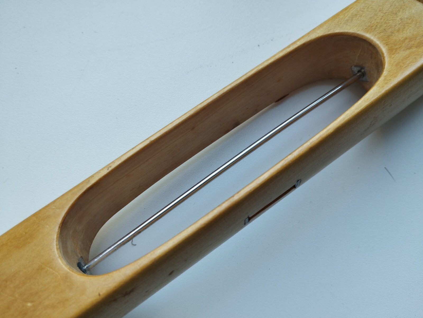 Vintage solid maple Swedish Loom Boat Shuttle 12"(30 cm) with rollers