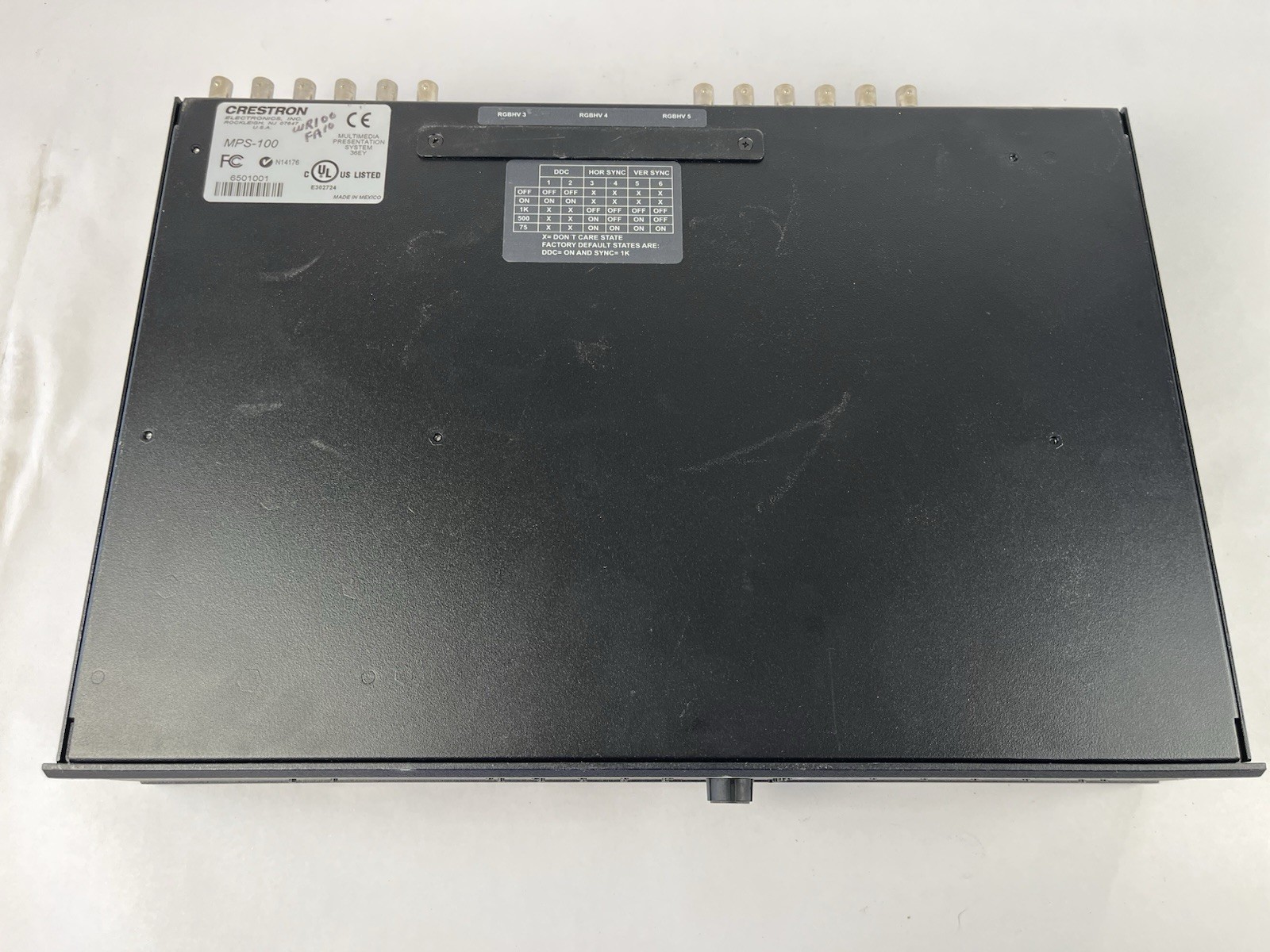 Rack Mountable Crestron MPS-100 / Multimedia Presentation System Tested Working
