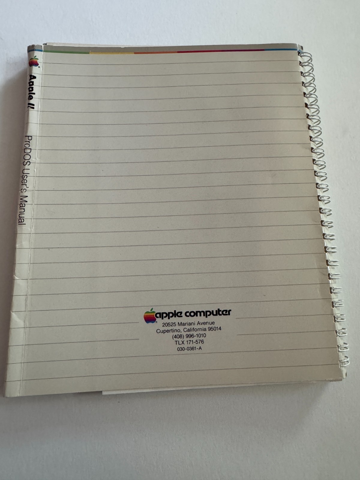 VINTAGE! 1983 Apple II ProDOS User's Manual Vintage Computing
