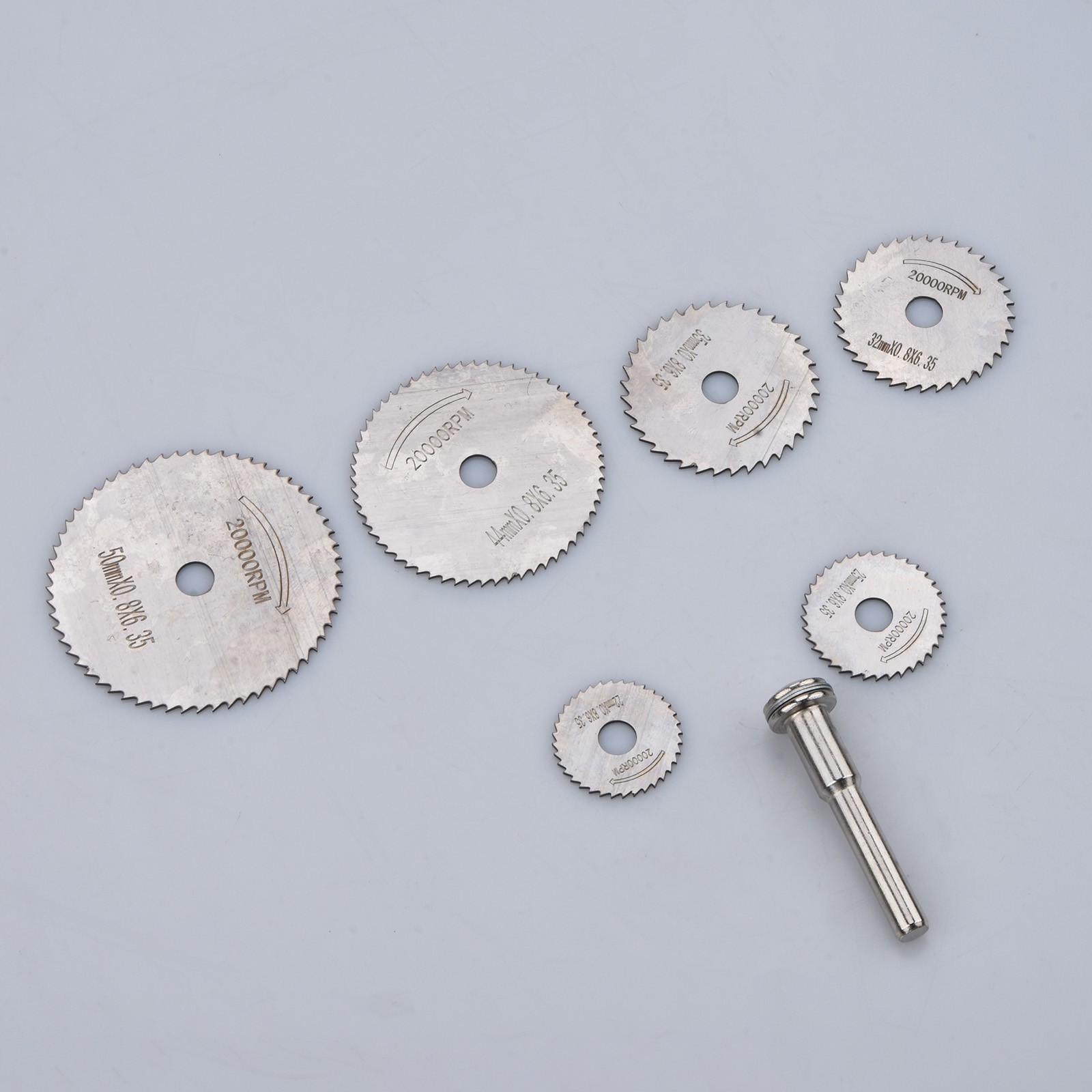 6Pcs Circular Saw Disc Set Dremel Mini Drill Rotary Tool Wood Cutting Blade Set.