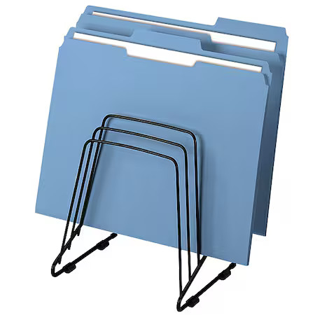 Fellowes 69712 File Holder, Black, Steel, 7 1/4 In W, 6 In L, 8 1/4 In H, 5