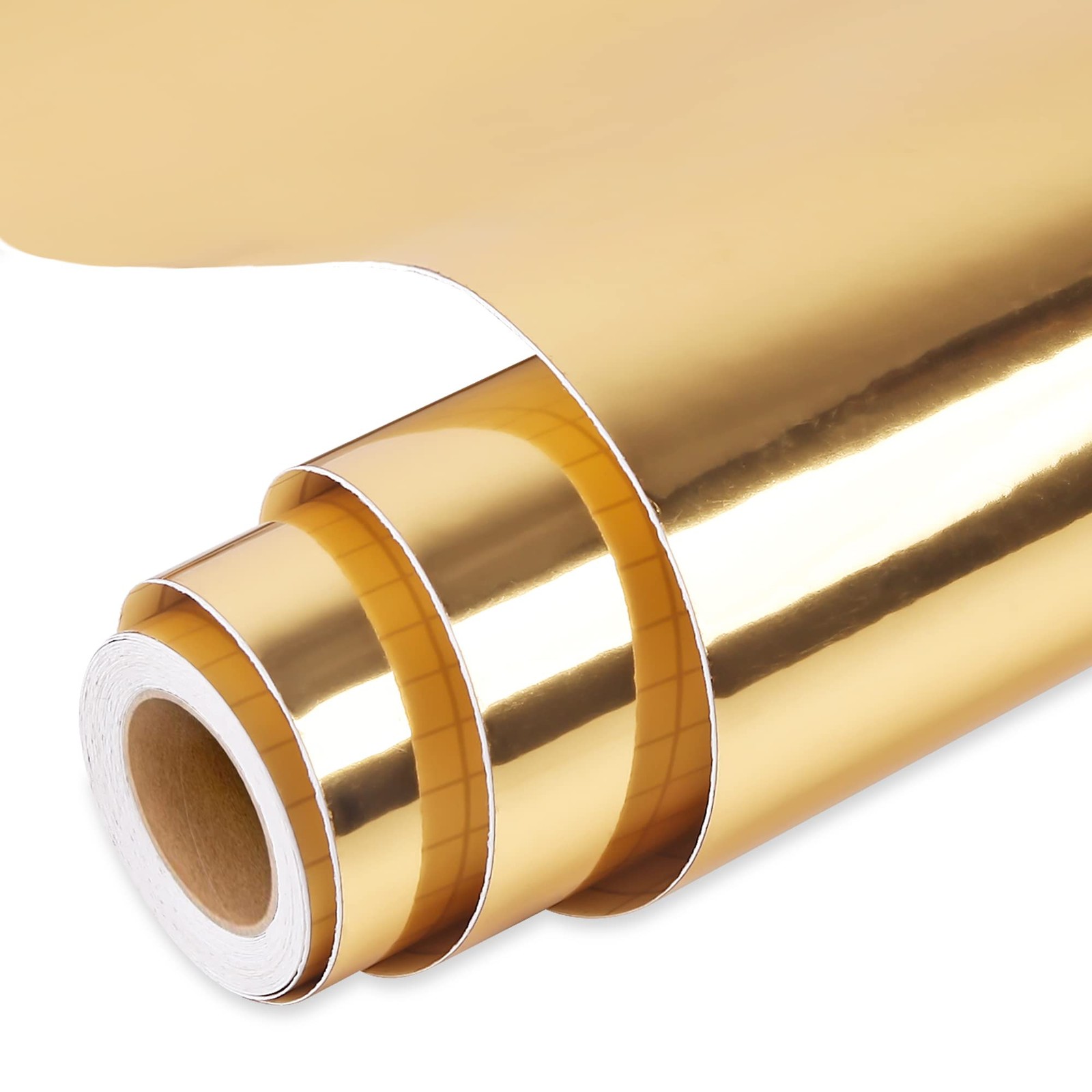 Gold Permanent Vinyl, Chrome Gold Vinyl for Cricut - 12" x 10 FT-Metallic Adh