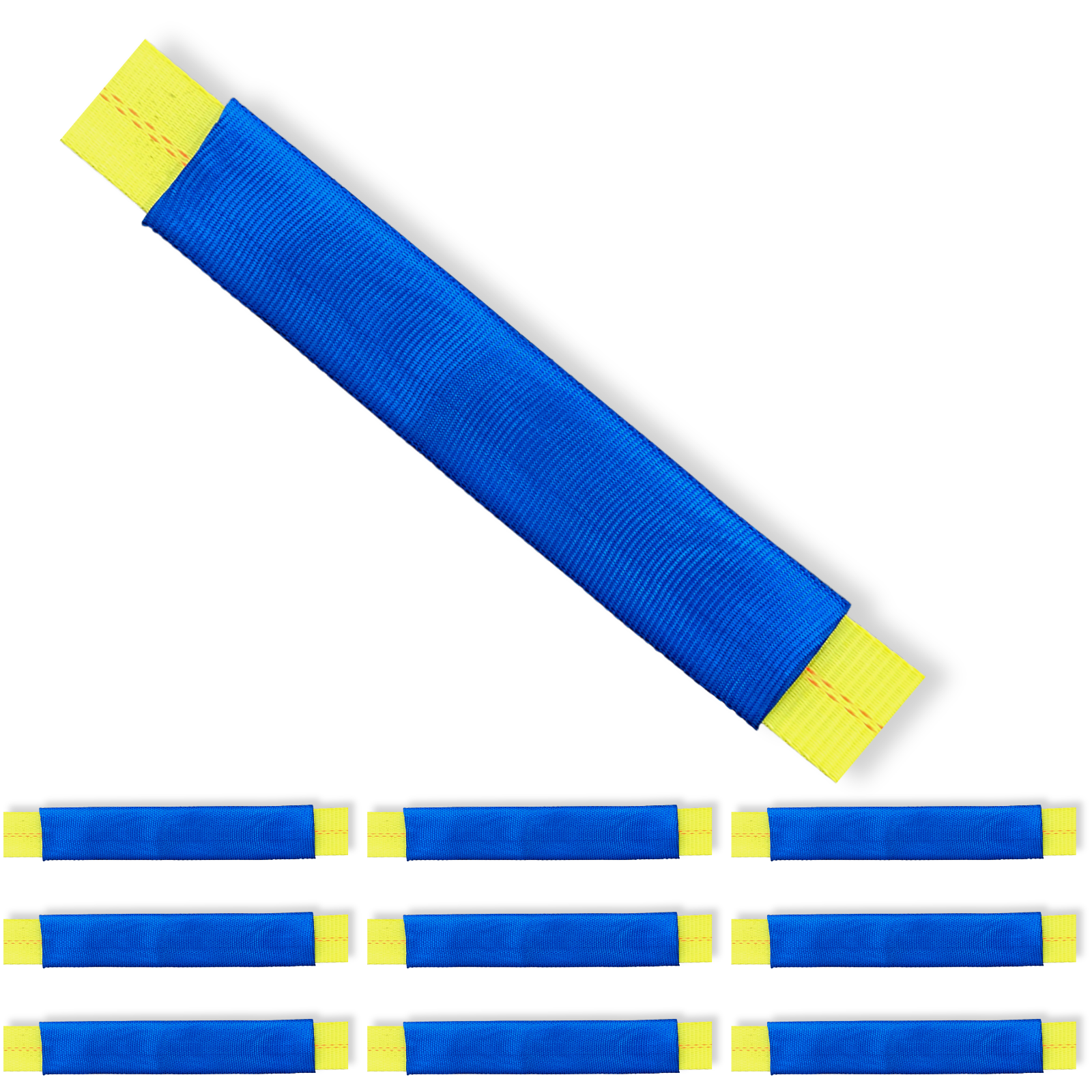 10 Pack 12" Sliding Sleeve Webbing Web Protector for 2" Ratchet Tie Down Strap