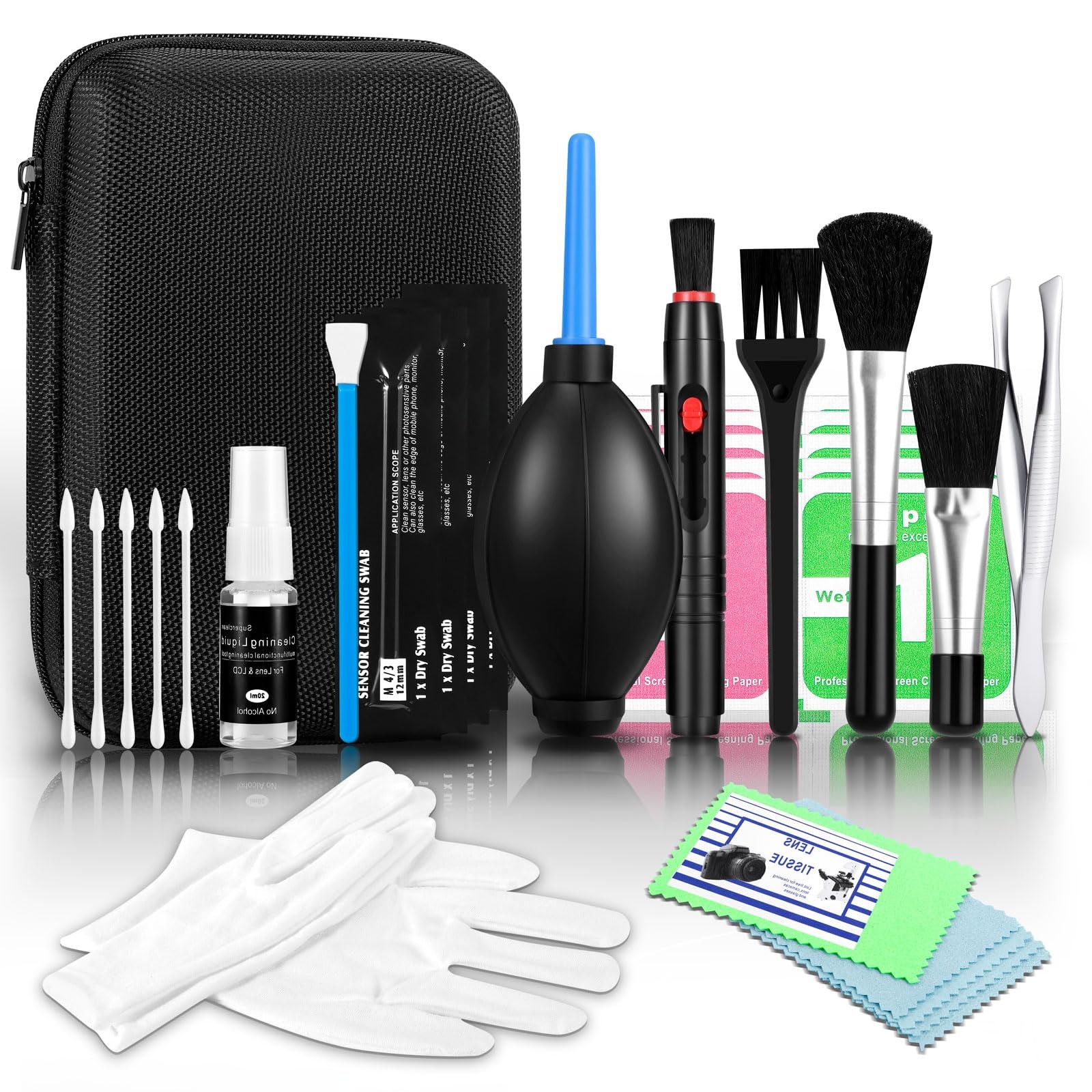 Camera Cleaning kit - Professional Lens Kit,Complete Black