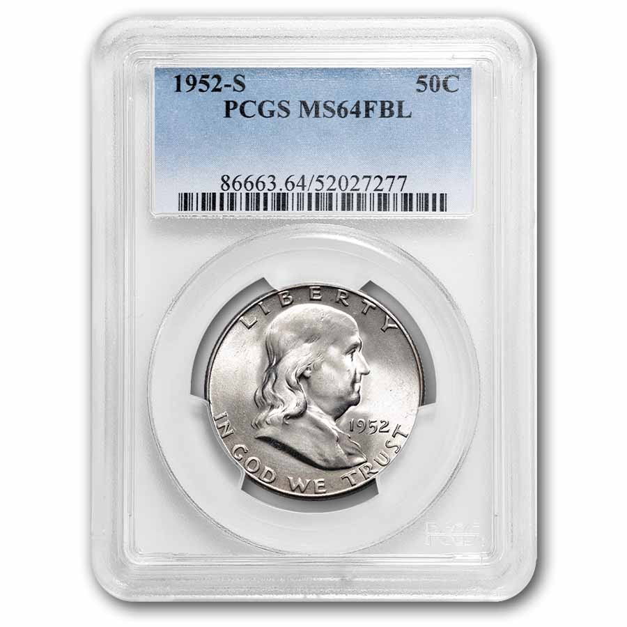 1952-S Franklin Half Dollar MS-64 PCGS (FBL)