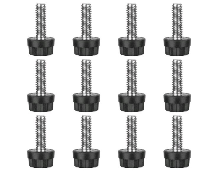 Adjustable Furniture Levelers Screw Stainless Steel Leveling Feet 1/4" Threaded