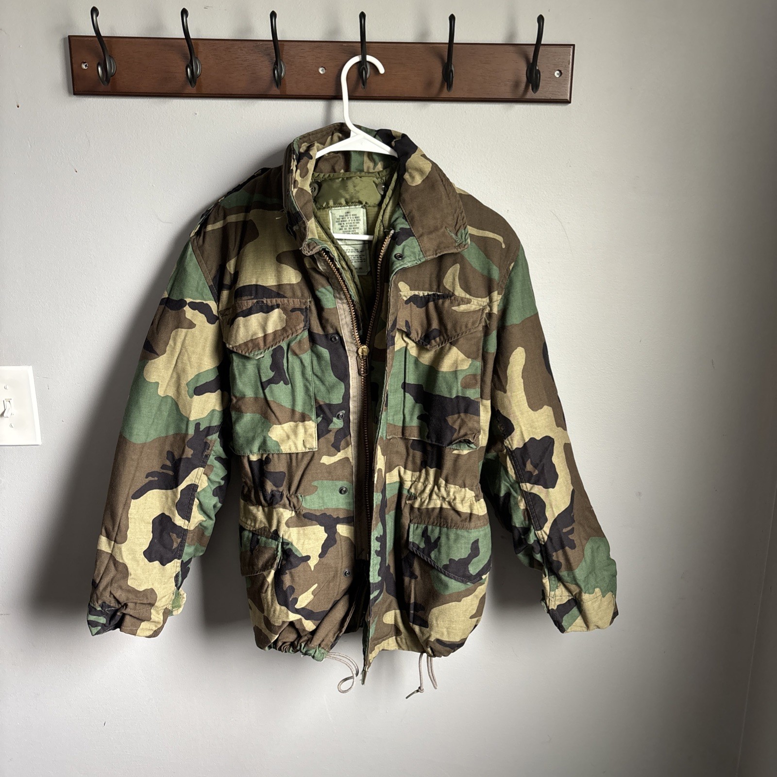 80’s M-65 Cold Weather Field Jacket - X-Small Woodland Camo with Quilted Liner