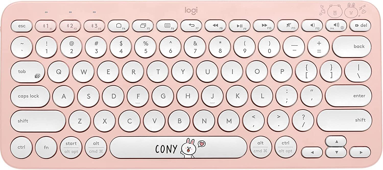 Logitech K380 Line-Friends Cony Multi-Device Bluetooth Wireless Keyboard - Pi...