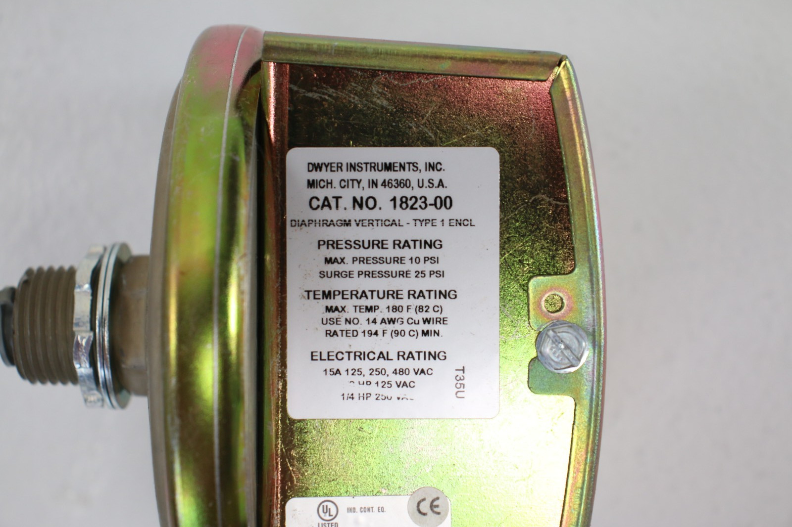Dwyer Series 1800 Pressure Switch 1823-00