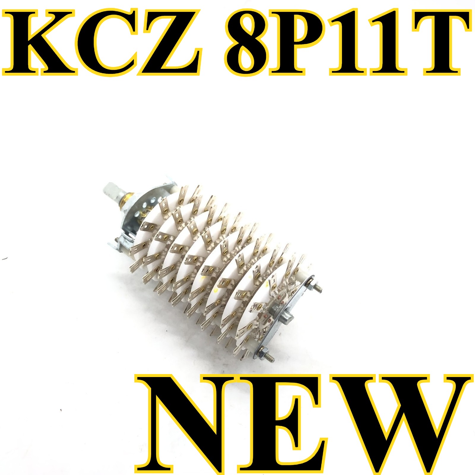 KCZ 8P11T 8-Pole 11-Position 8 Deck Ceramic Channel Band Rotary Switch Selector