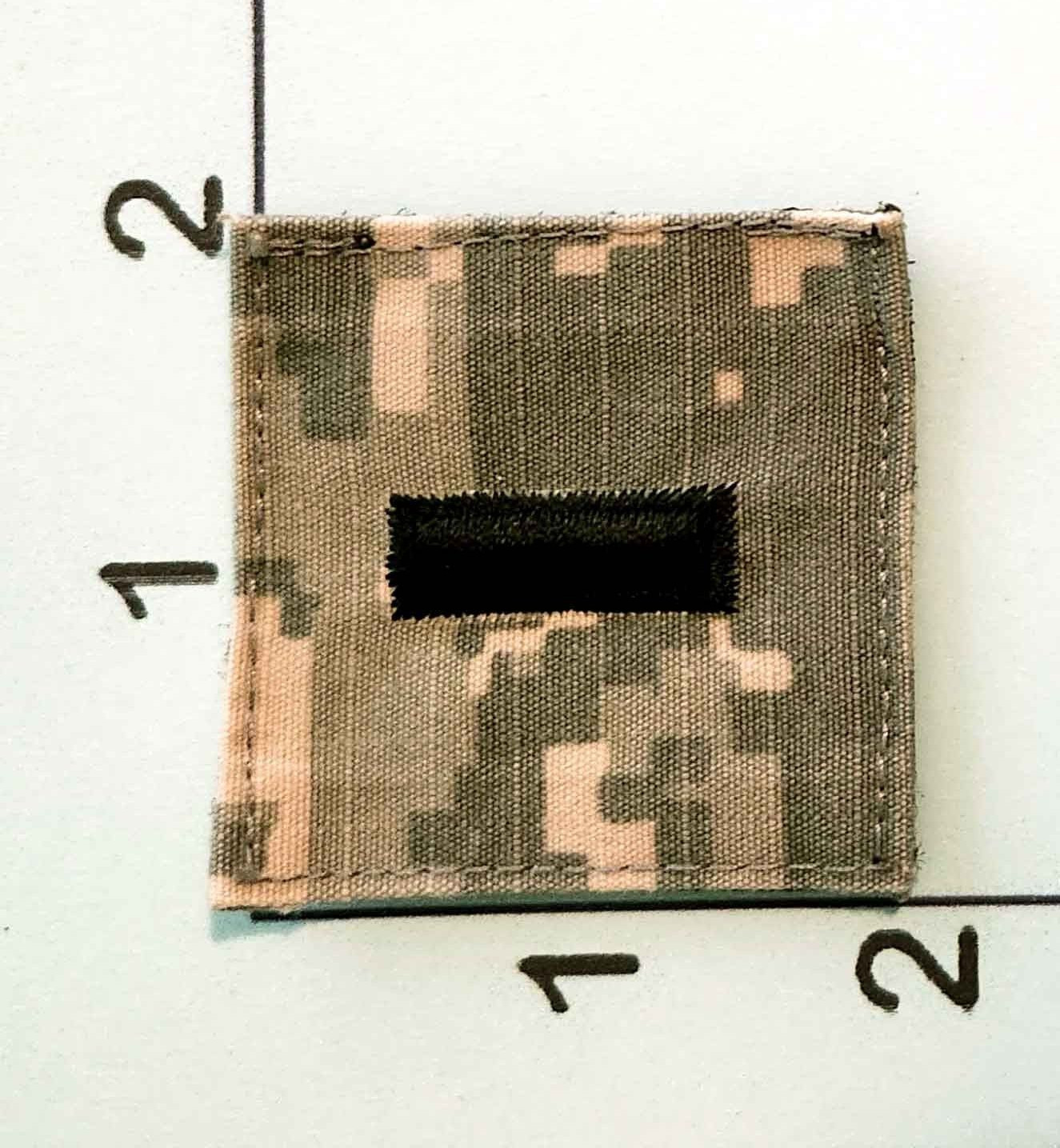 United States Army Lieutenant Embroidered Rank Patch Hook Loop Camoflauge