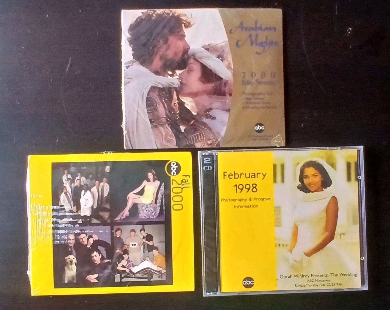 3 - abc press cd-rom lot 98-2000 new sealed windows tv network