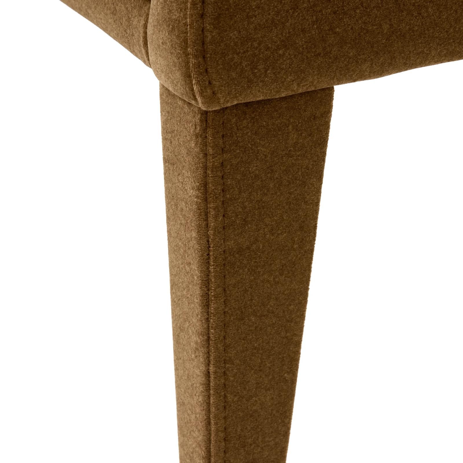 Better Homes & Gardens Windsor Brown Upholstered Dining Bench With Backrest