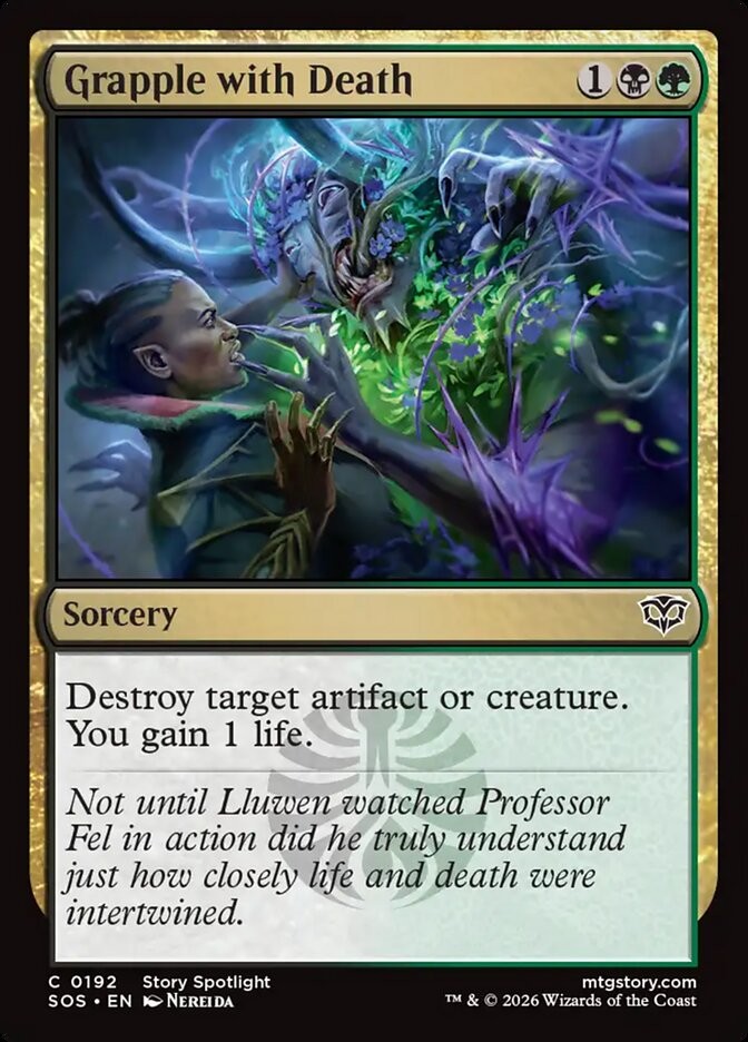 MTG Secrets of Strixhaven C Grapple with Death #0192 PLAYSET 4X X4