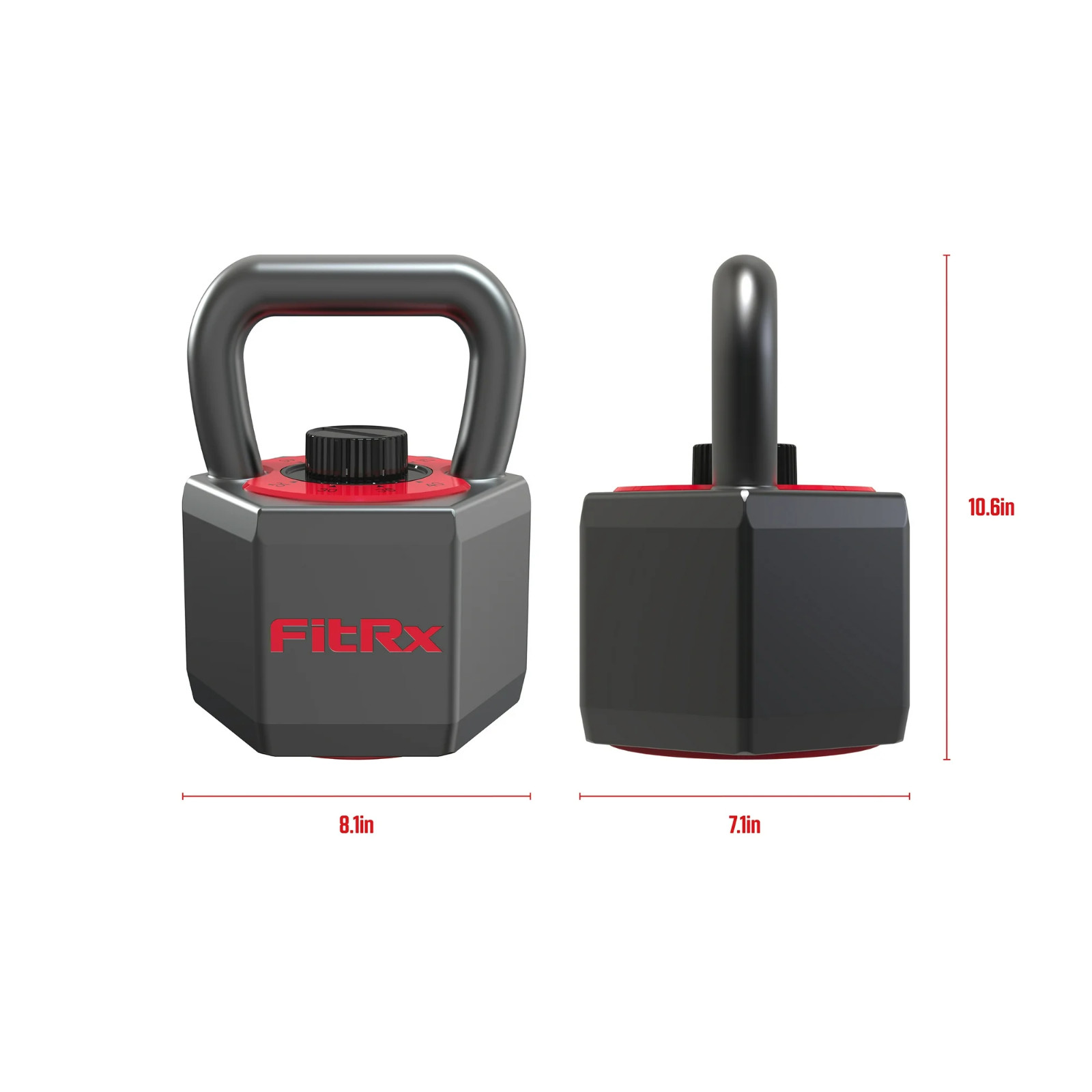 25lbs SmartStack Wide Handle Adjustable Kettlebell 40lbs Weights Exercises Black