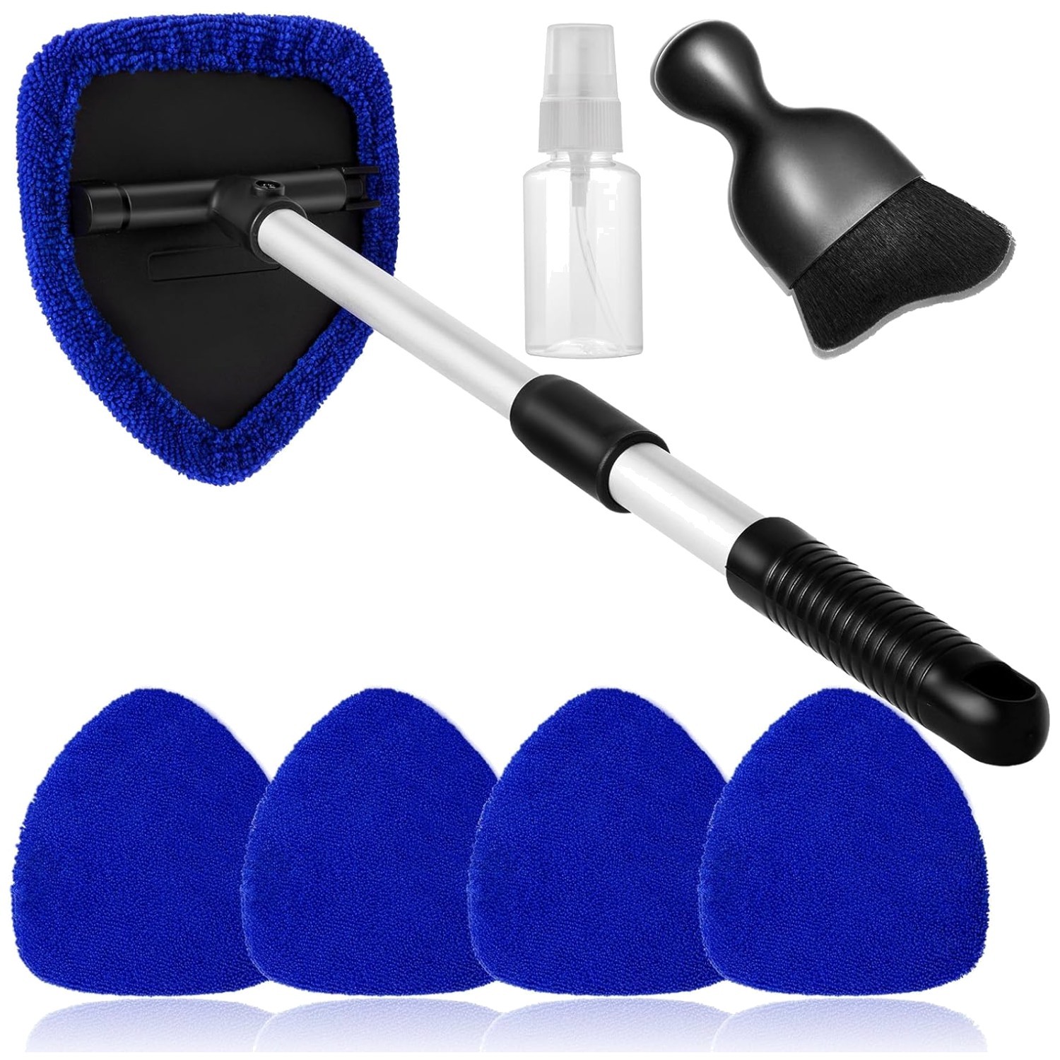 7Pcs Windshield Cleaner Tool Car Window Cleaning Wash Kit with 4 Reusable Microf