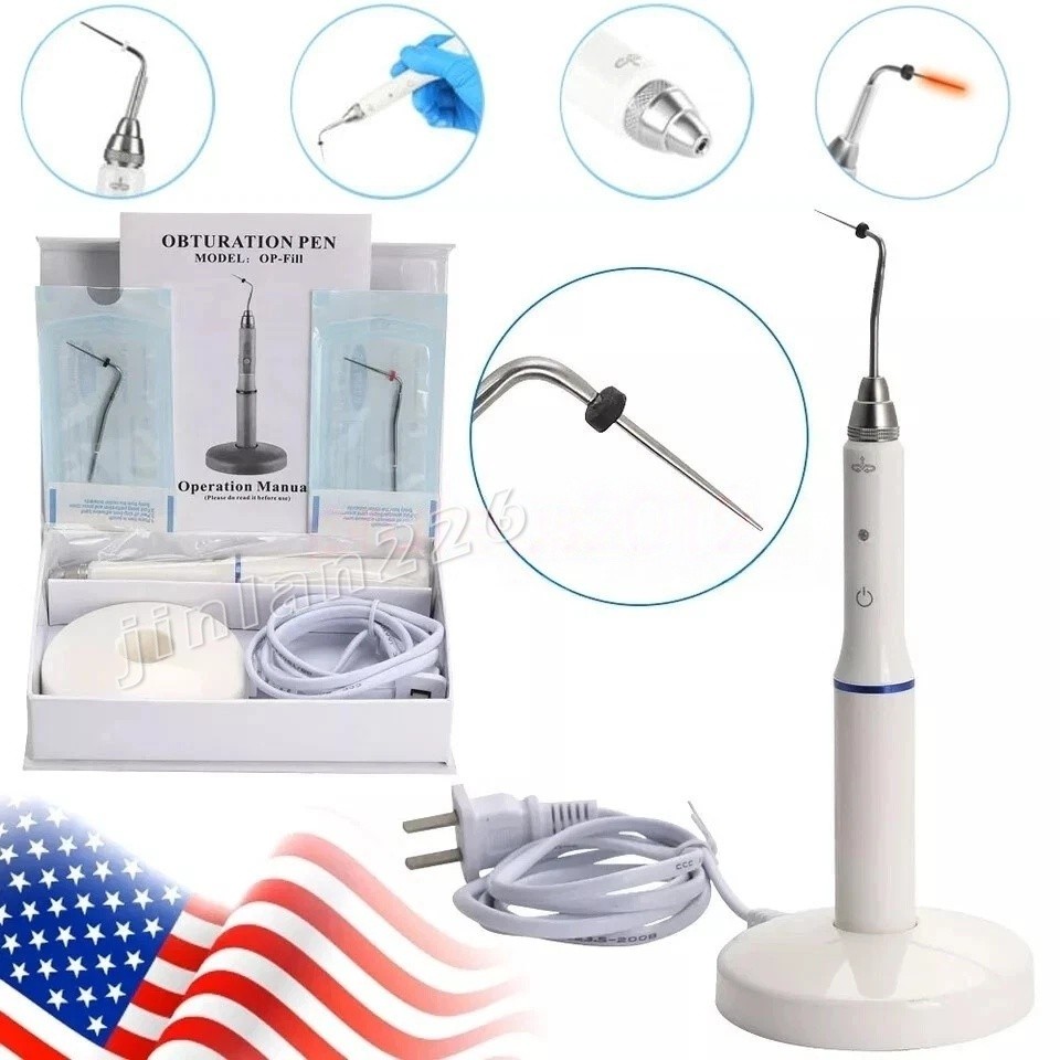 Dental Wireless Endo Obturation System Gutta Percha Heated Pen+2xTips