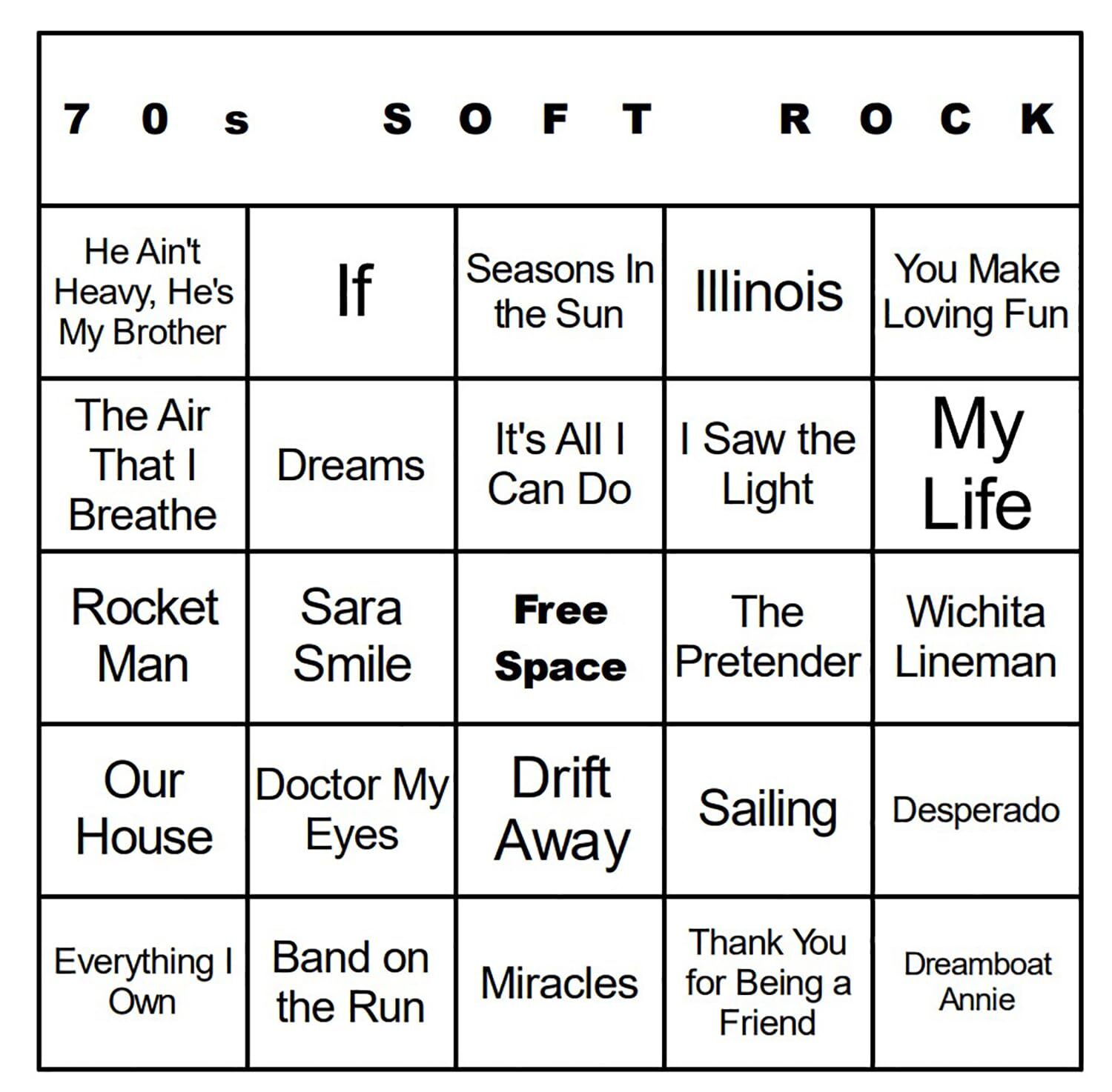 Bangin' Meats CardTunz 100 Music Bingo Cards Printed and Laminated Many Music