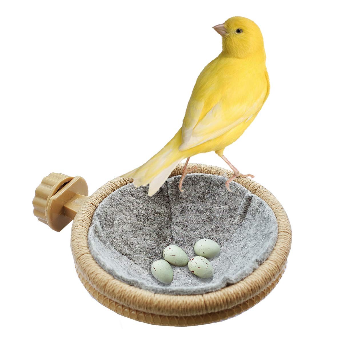 FOIBURELY 8 Pcs Solid Canary Plastic Eggs Hatching Trick The Birds to...