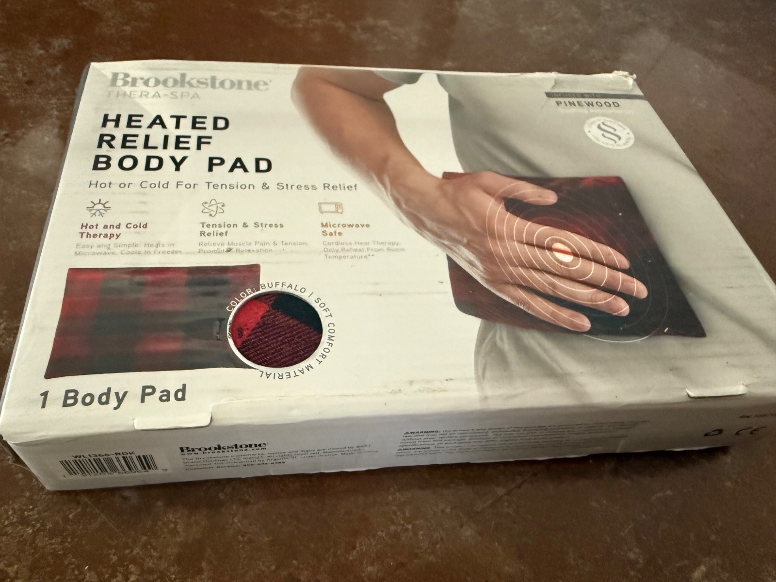 Brookstone Thera-spa Heated Relief Body Pad Infused With Pinewood