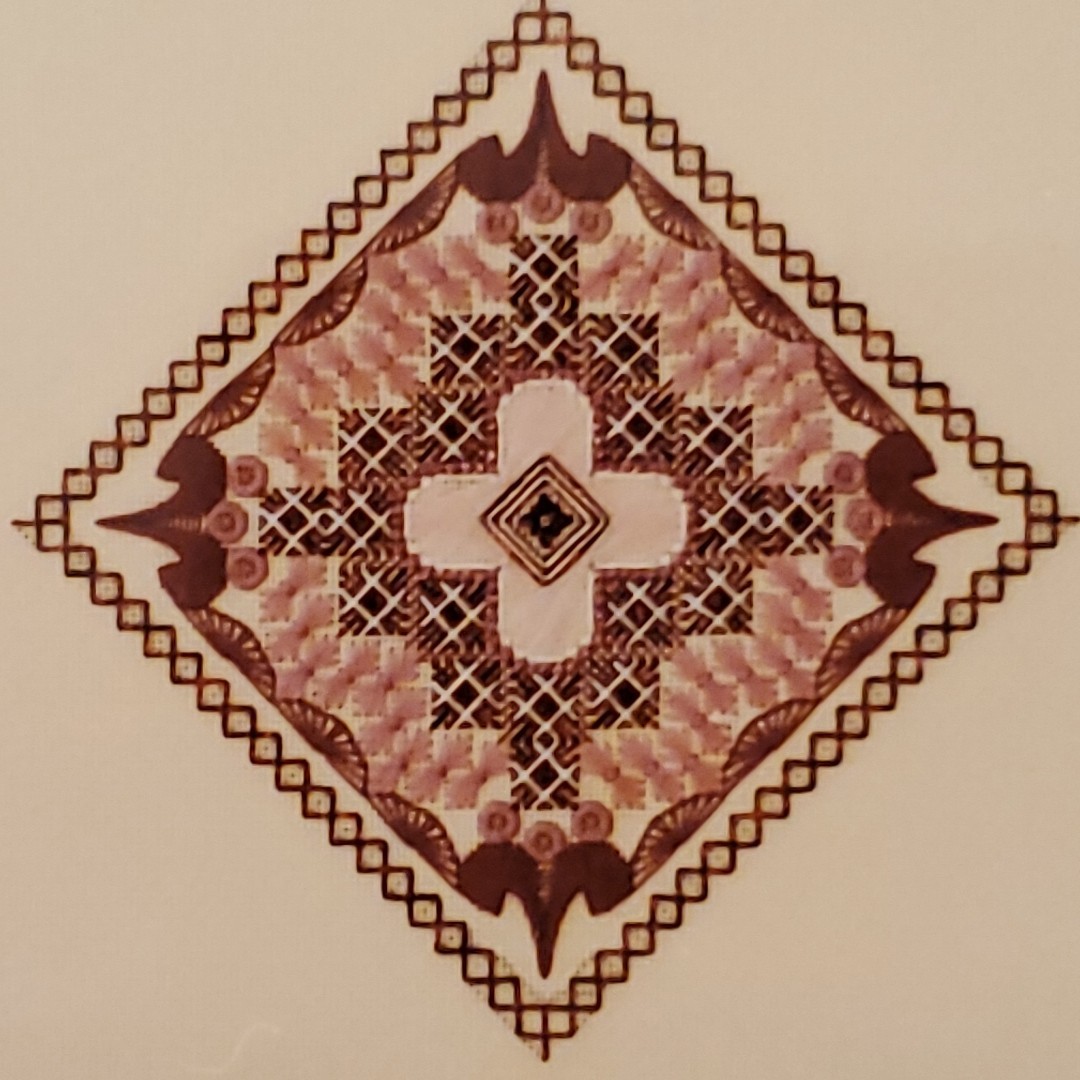 Standing Ovation NEEDLEPOINT PATTERN Rainbow Gallery Jean Hilton 1996 vtg