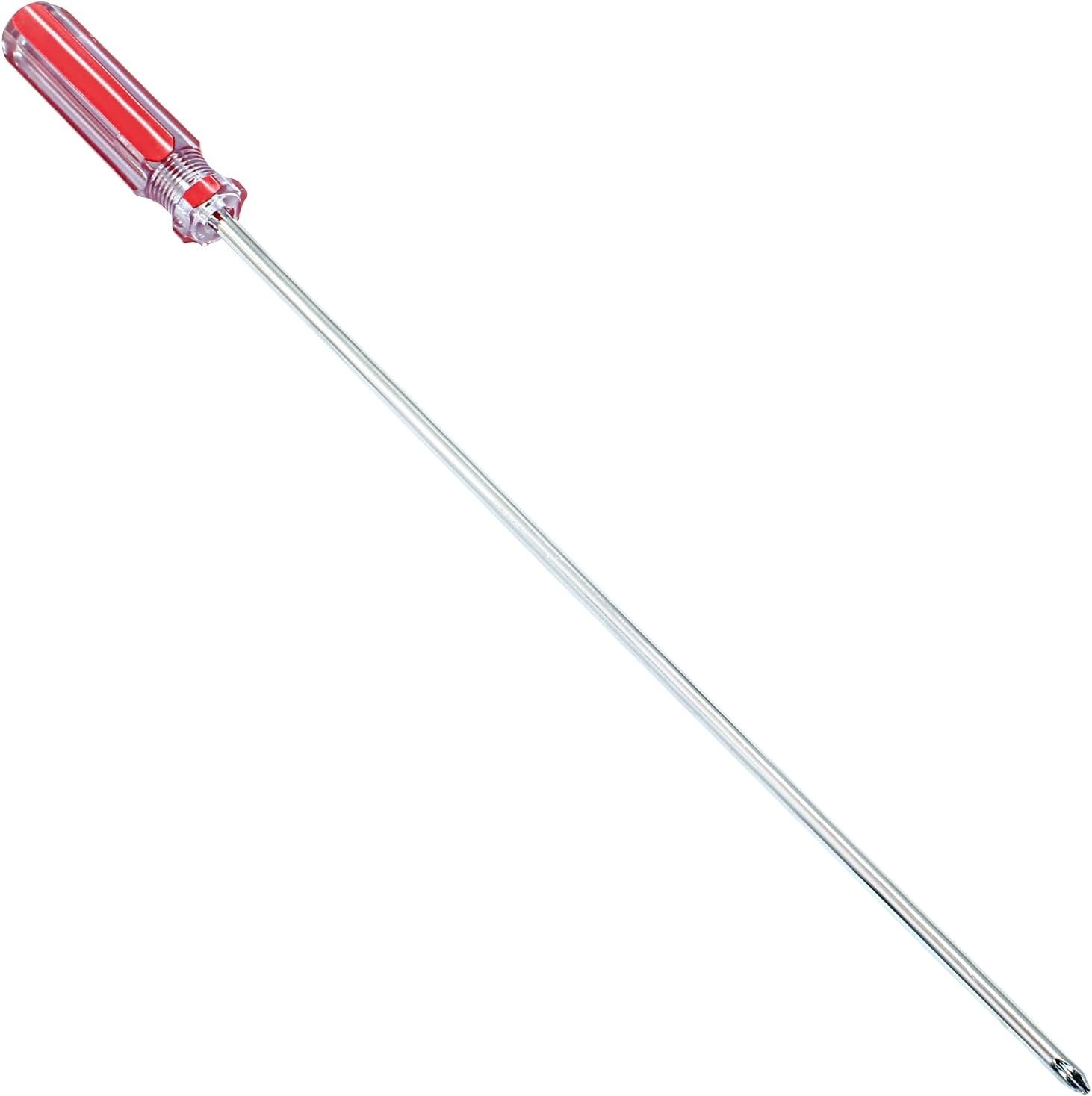 Destornillador Phillips 12 pulgadas punta cruz magnetica mango largo para hogar