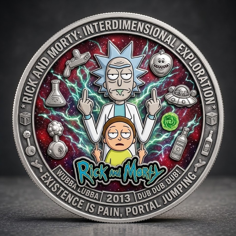 Rick and Morty Interdimensional Exploration Collector Coin Gift For Fans  CC69