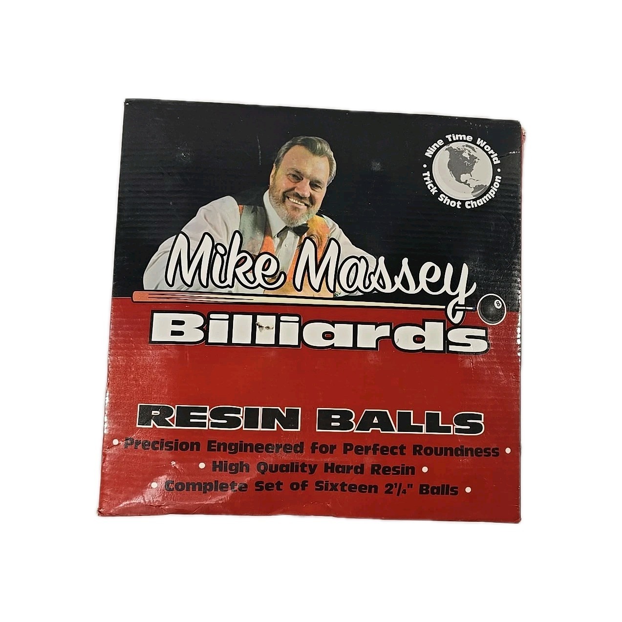 Mike Massey Resin Pool Balls Billiard Balls Trick Shot Champion Set Of 16 2 1/4"