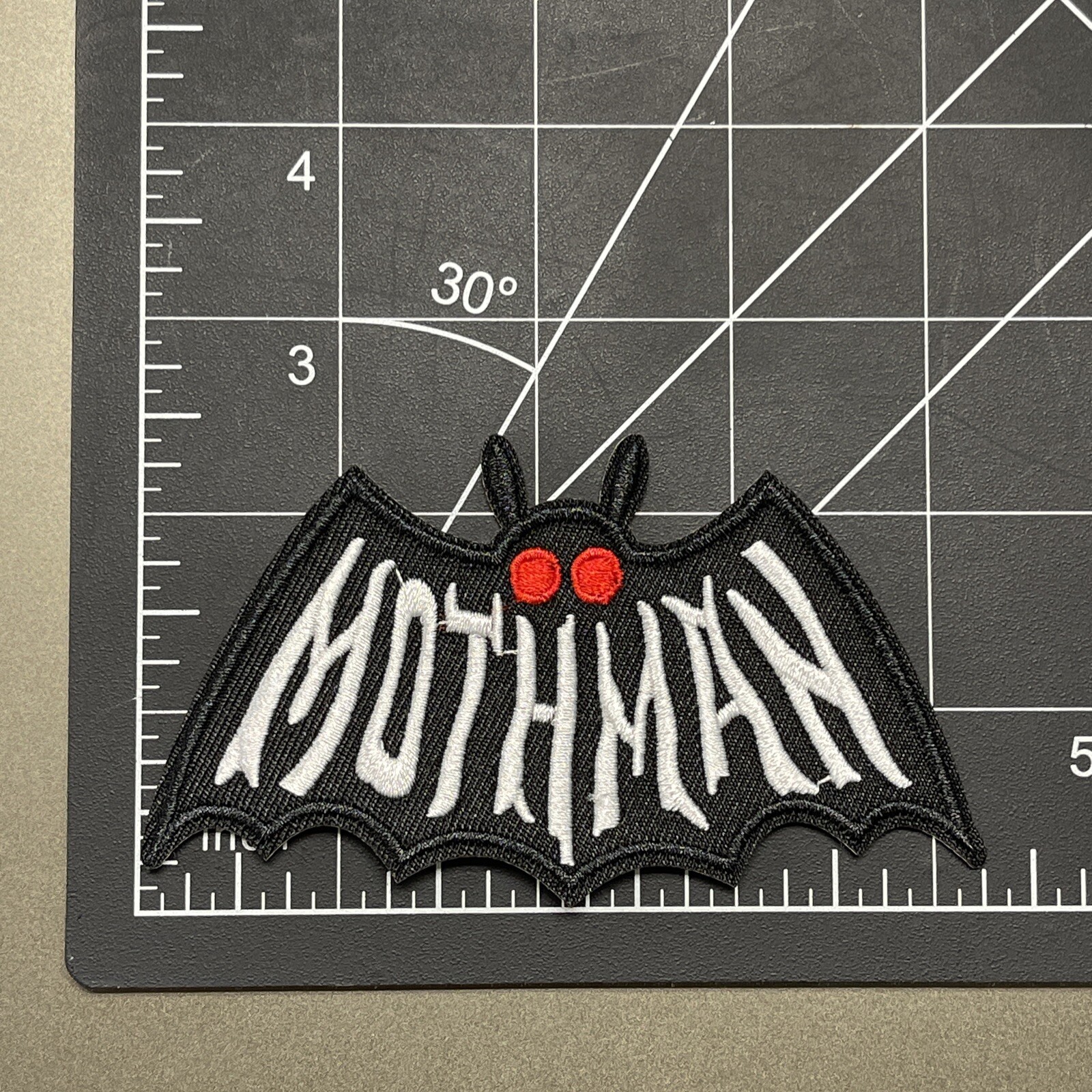 Mothman Patch Embroidered Logo Iron On 2.25x4.5 Inch